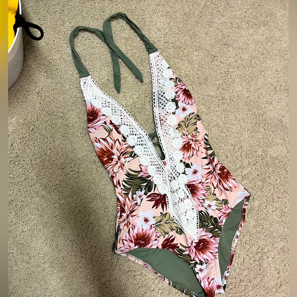 Kona Sol Other - Floral one-piece swim suit